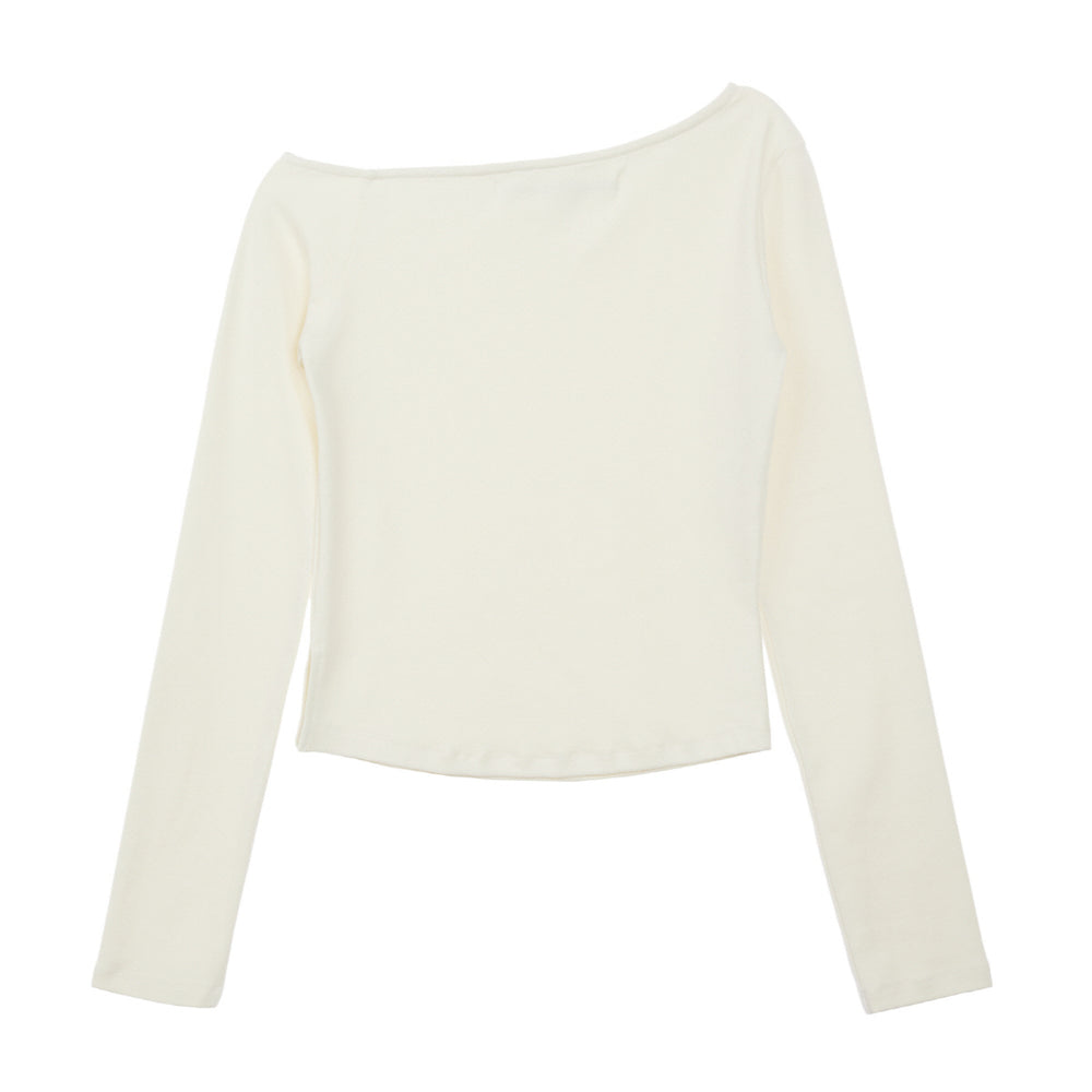 
                  
                    ONE SHOULDER LONG SLEEVE TOP - CREAM
                  
                