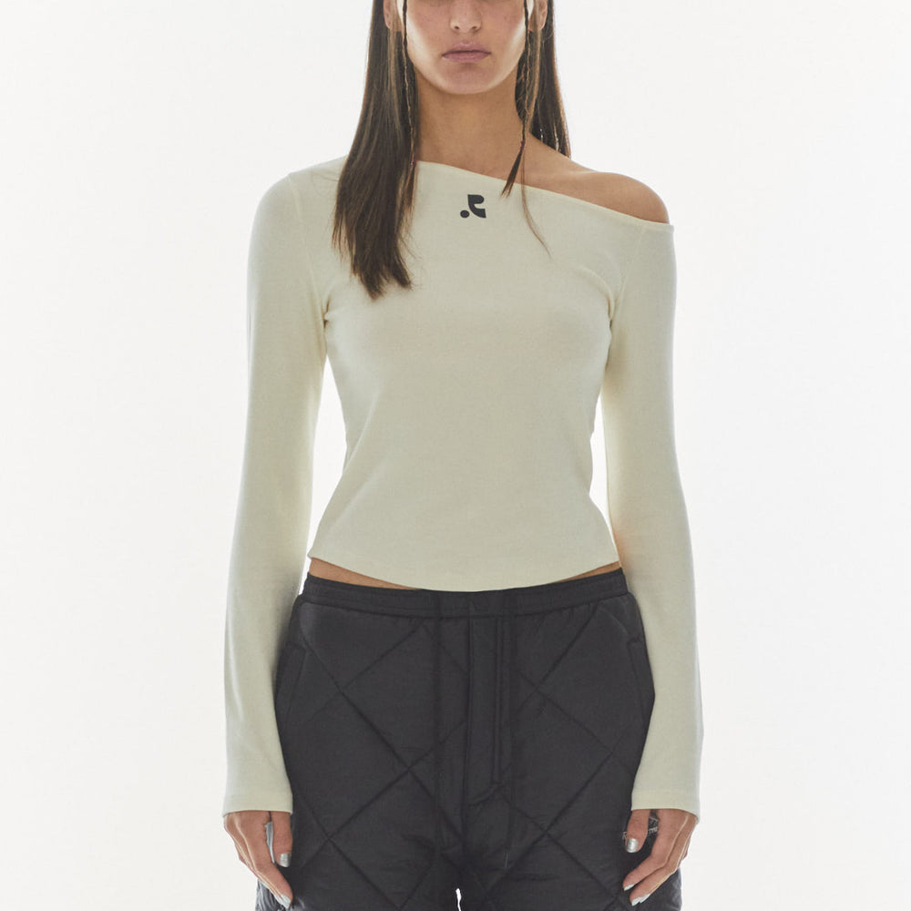 
                  
                    ONE SHOULDER LONG SLEEVE TOP - CREAM
                  
                