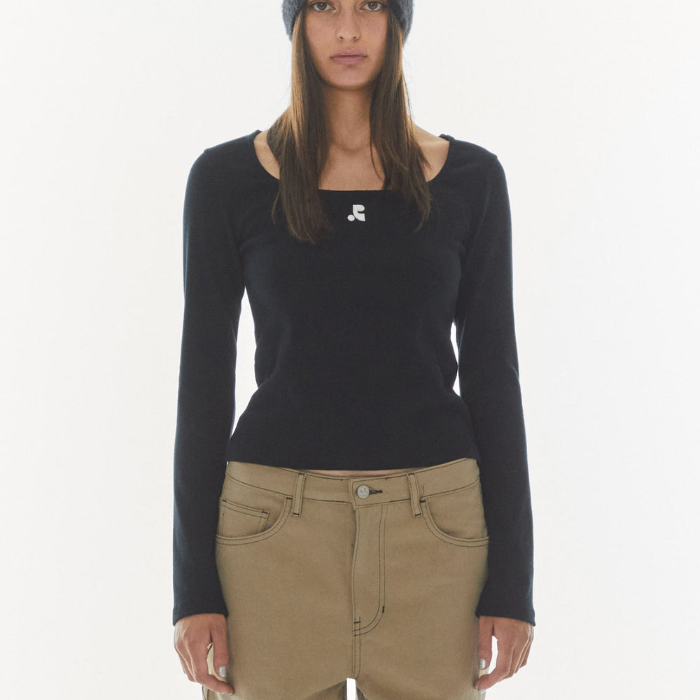 
                  
                    SQUARE NECK LONG SLEEVE - BLACK
                  
                