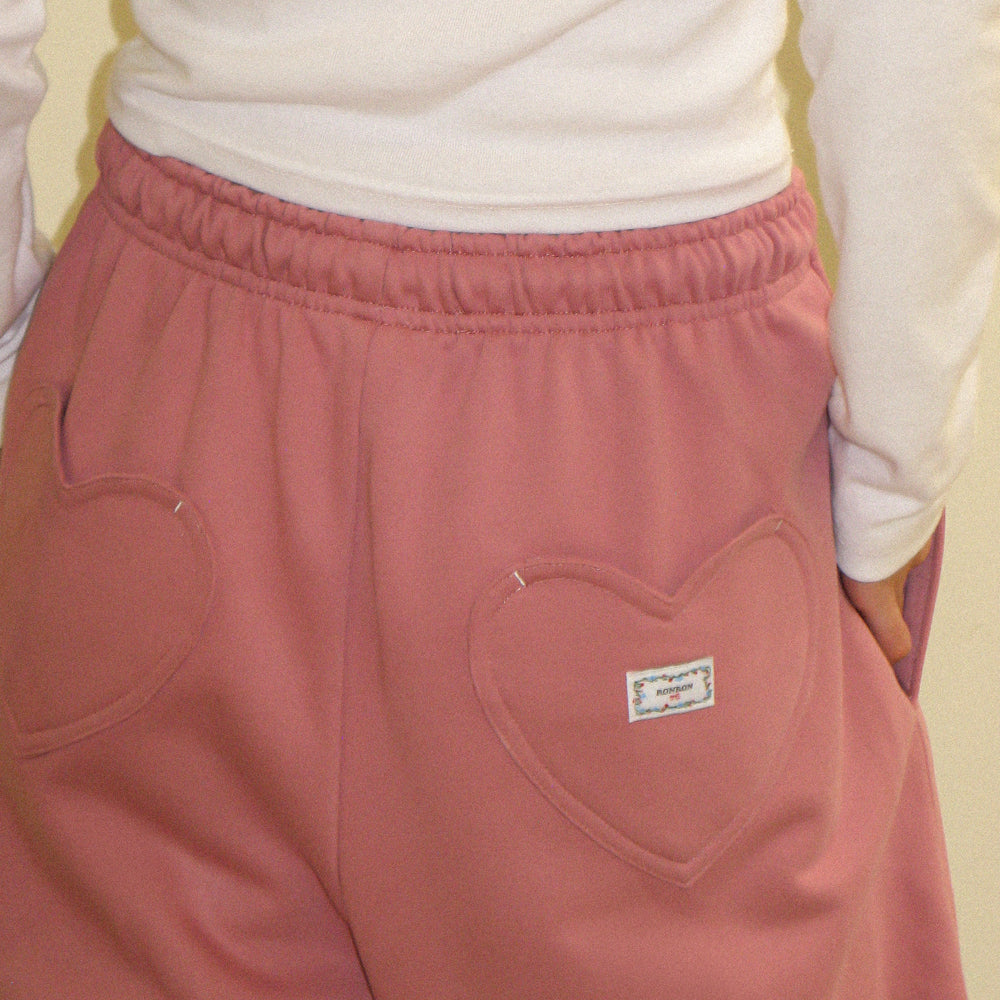 
                  
                    RONRON BACK HEART STITCH POCKET SWEAT JOGGER PANTS DUSTY PINK
                  
                