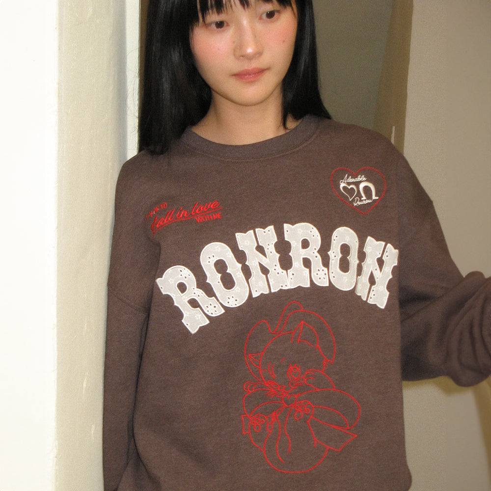 
                  
                    RONRON WESTERN CAT LACE PATCH SWEATSHIRT BROWN
                  
                