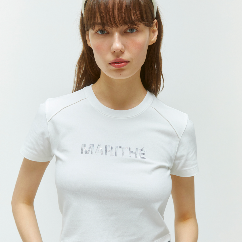 
                  
                    MARITHÉ W HOTFIX LOGO CROP TEE
                  
                