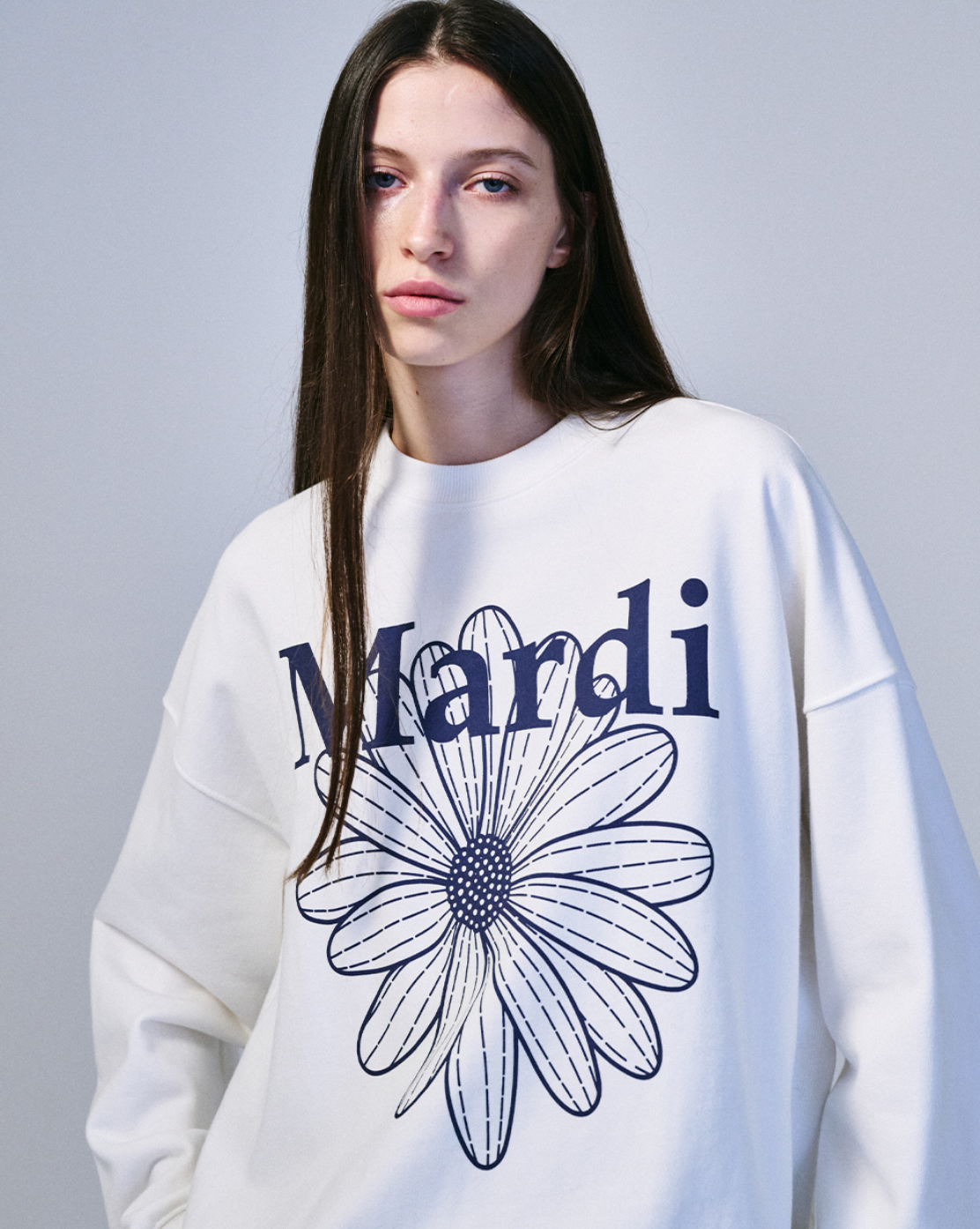 MARDI SWEATSHIRT FLOWERMARDI_WHITE NAVY