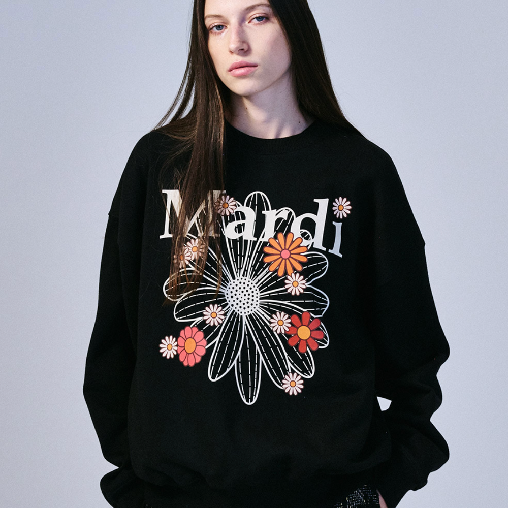 MARDI SWEATSHIRT FLOWERMARDI BLOSSOM_BLACK CREAM