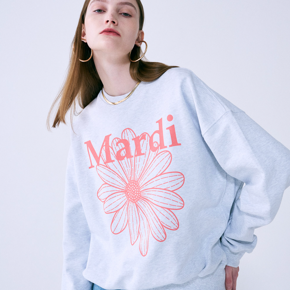 MARDI SWEATSHIRT FLOWERMARDI_HEATHER CORAL