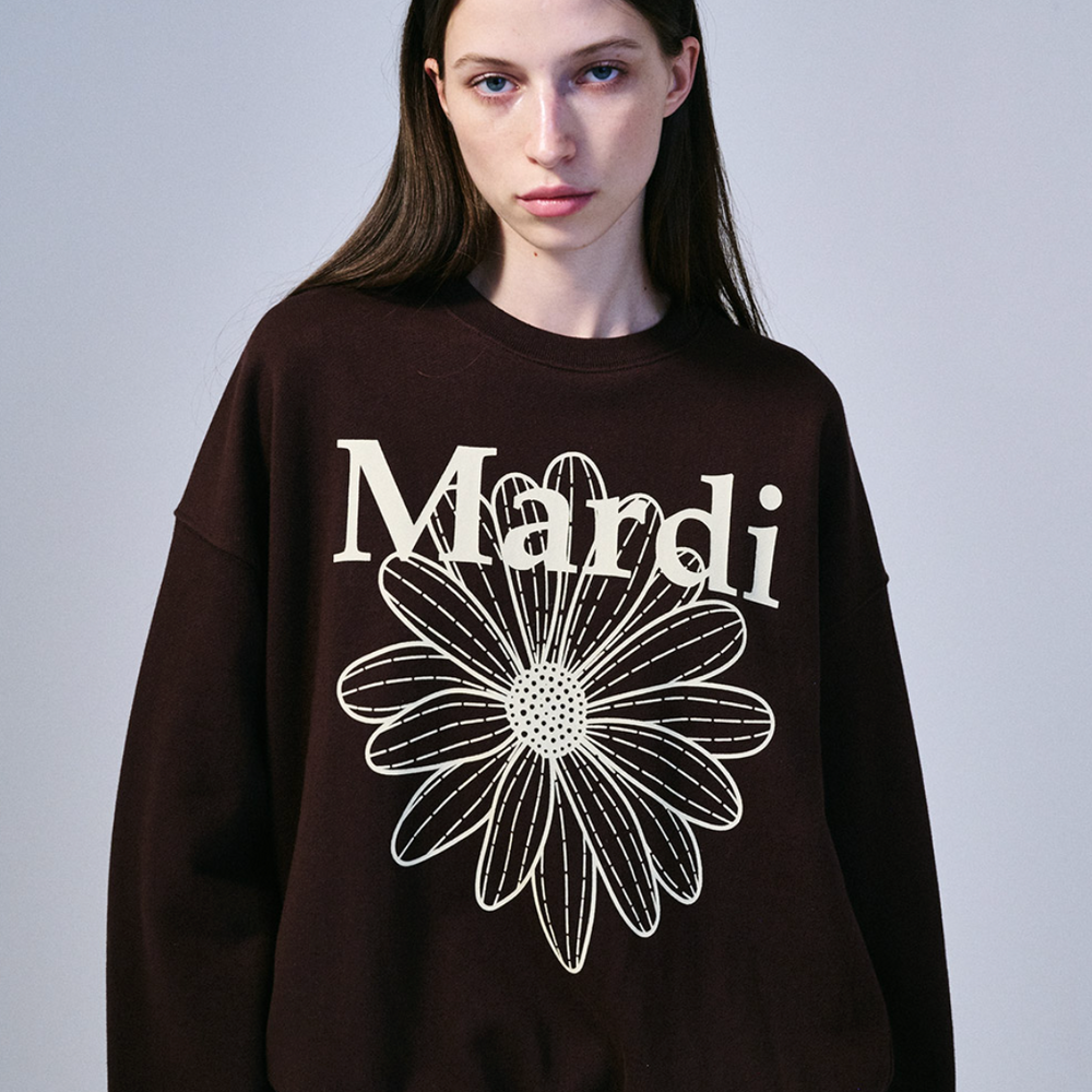 MARDI SWEATSHIRT FLOWERMARDI_BROWN CREAM