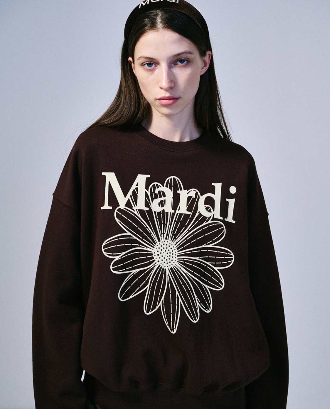 MARDI SWEATSHIRT FLOWERMARDI_BROWN CREAM