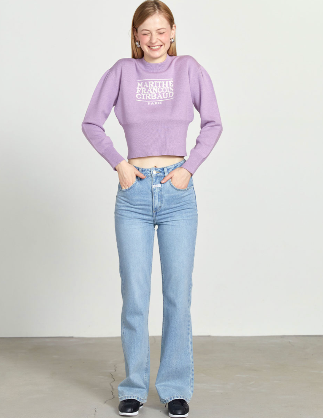 MARITHÉ W CLASSIC LOGO CROP KNIT