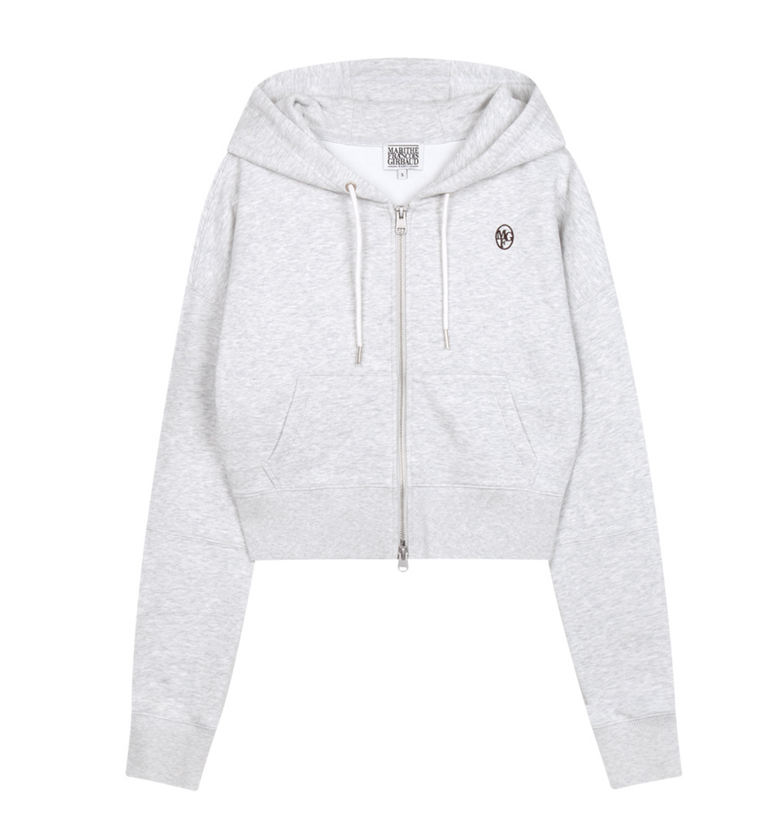 MARITHÉ W CIRCLE LOGO CROP HOODIE ZIPUP