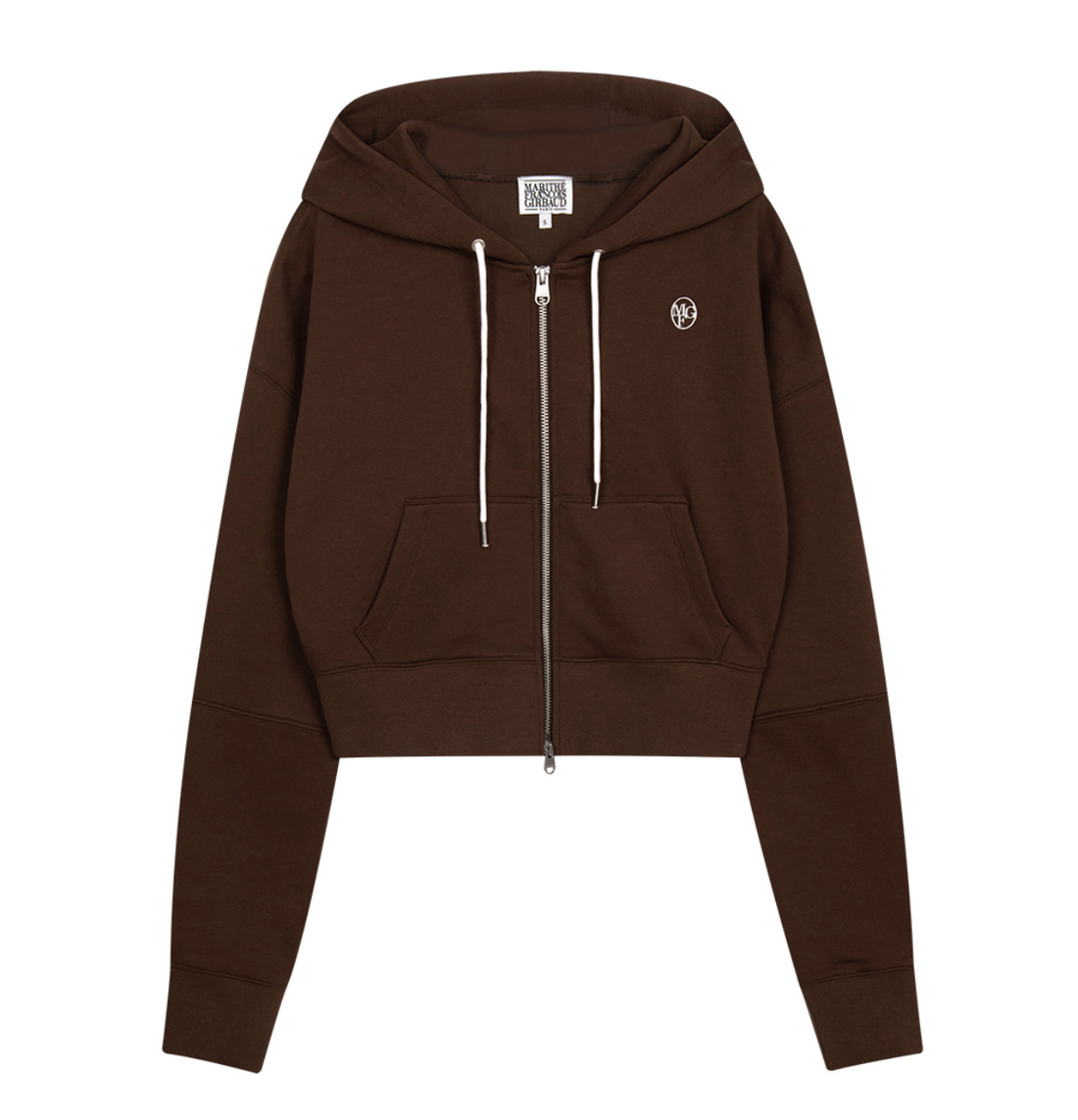 MARITHÉ W CIRCLE LOGO CROP HOODIE ZIPUP