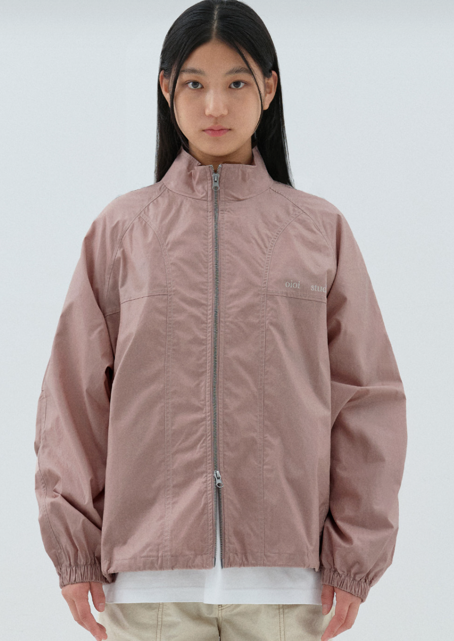 O!Oi LAYERED LOGO COATING WINDBREAKER PINK