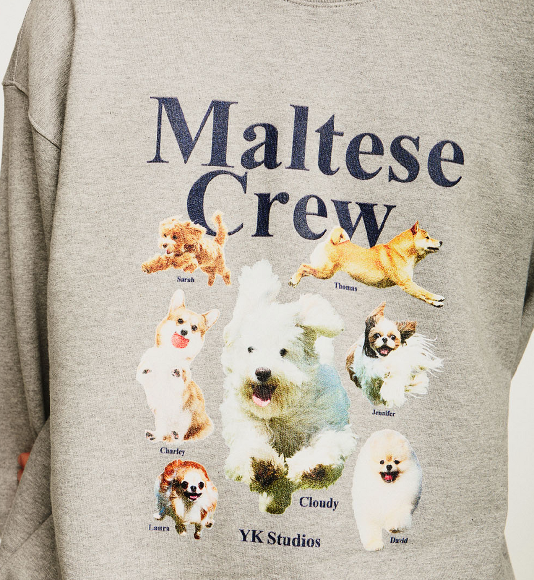 WAIKEI Maltese Crew Sweatshirts GREY