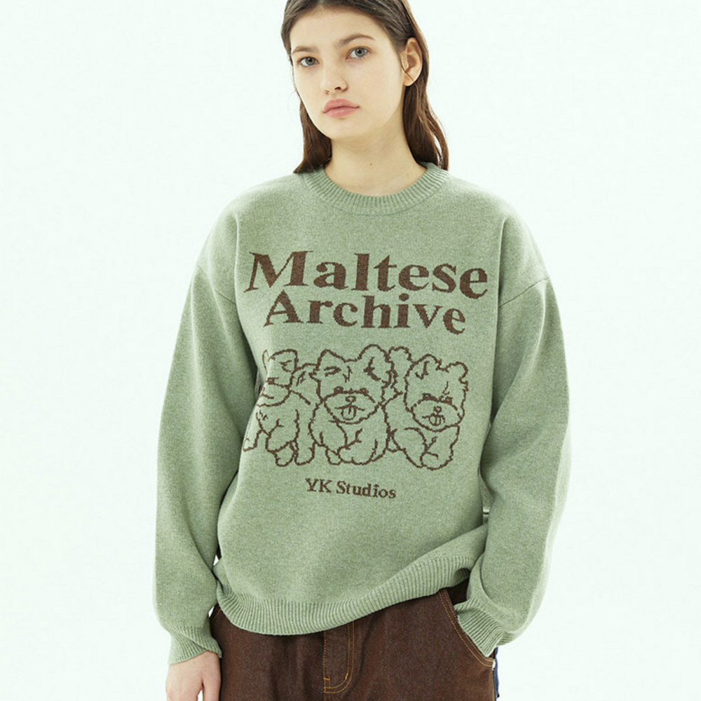 
                  
                    WAIKEI Maltese Archive Line Graphics Knit MINT
                  
                