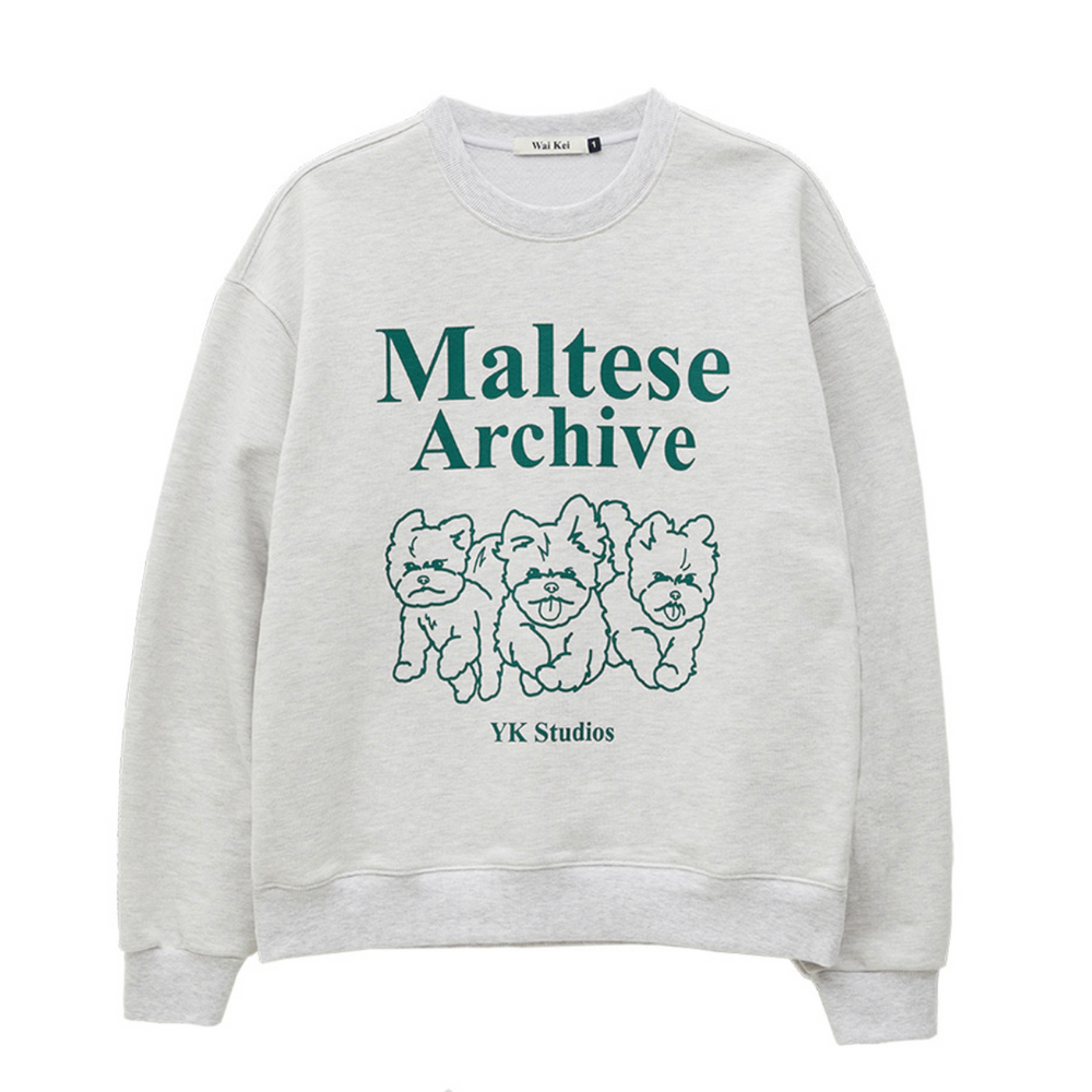 
                  
                    WAIKEI Maltese Archive Line Graphic Sweatshirts MELANGE WHITE
                  
                