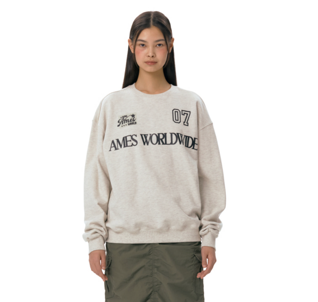 AMES 07 MESSAGE SWEATSHIRT OATMEAL