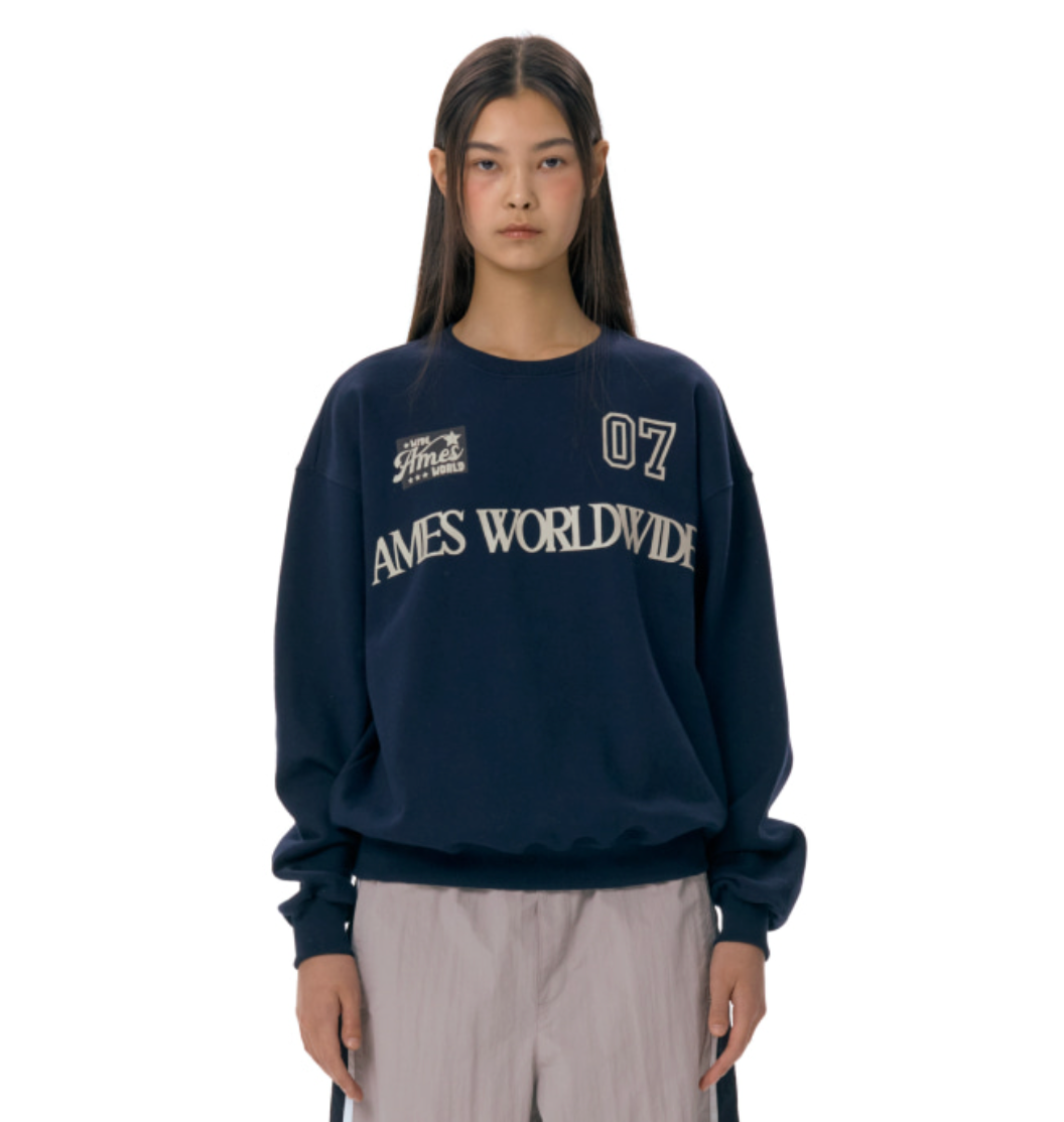 AMES 07 MESSAGE SWEATSHIRT NAVY