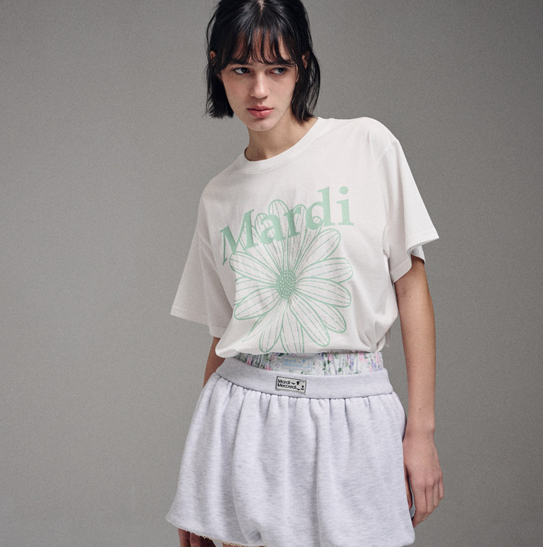 MARDI TSHIRT FLOWERMARDI_IVORY MINT