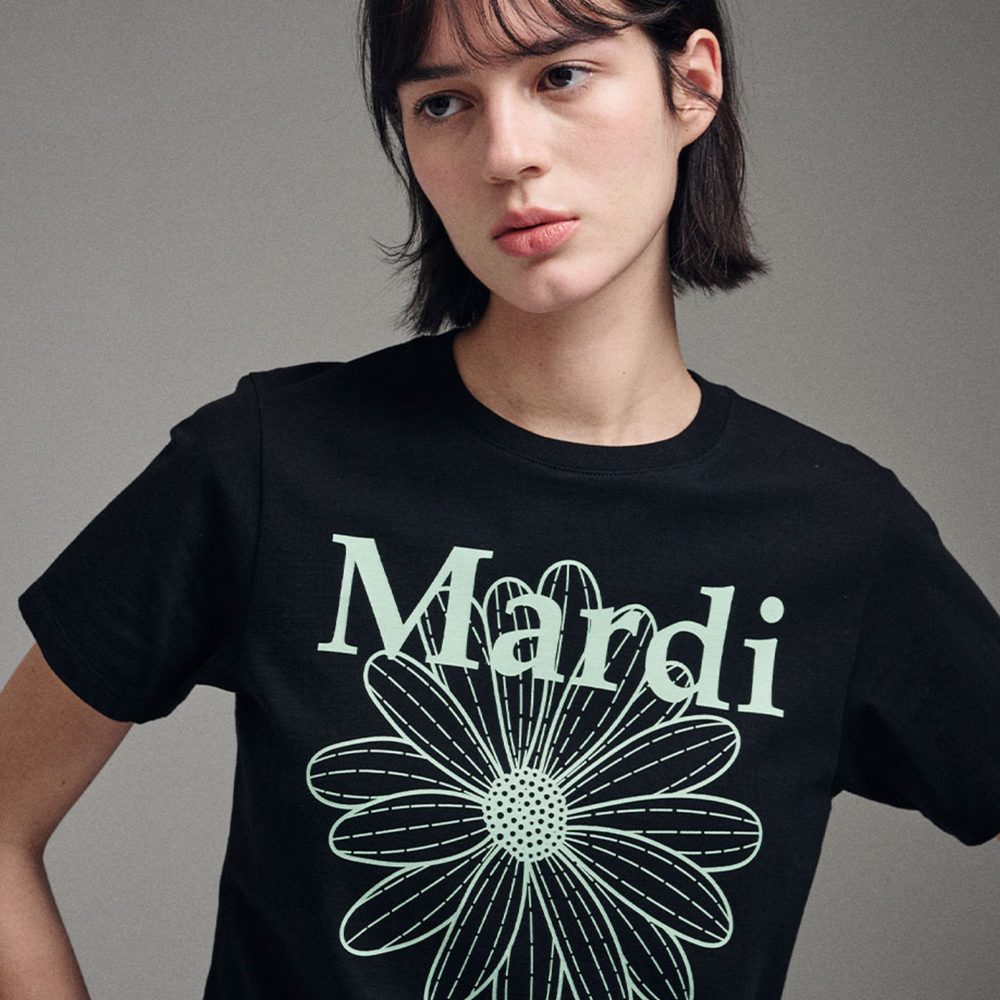 
                  
                    MARDI SLIM TSHIRT FLOWERMARDI_BLACK MINT
                  
                