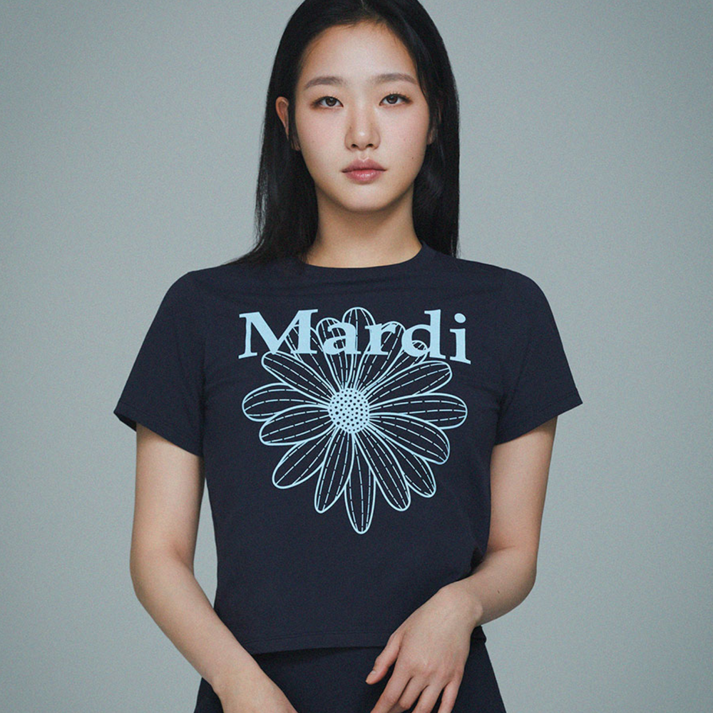 MARDI SLIM TSHIRT FLOWERMARDI_NAVY SKY