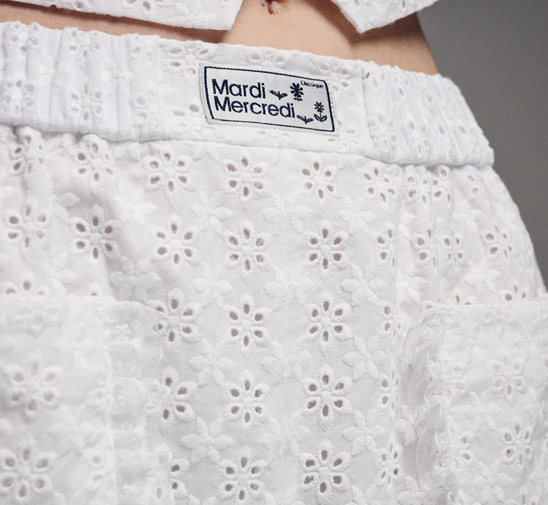 MARDI SHORTS EYELET FRILL_WHITE