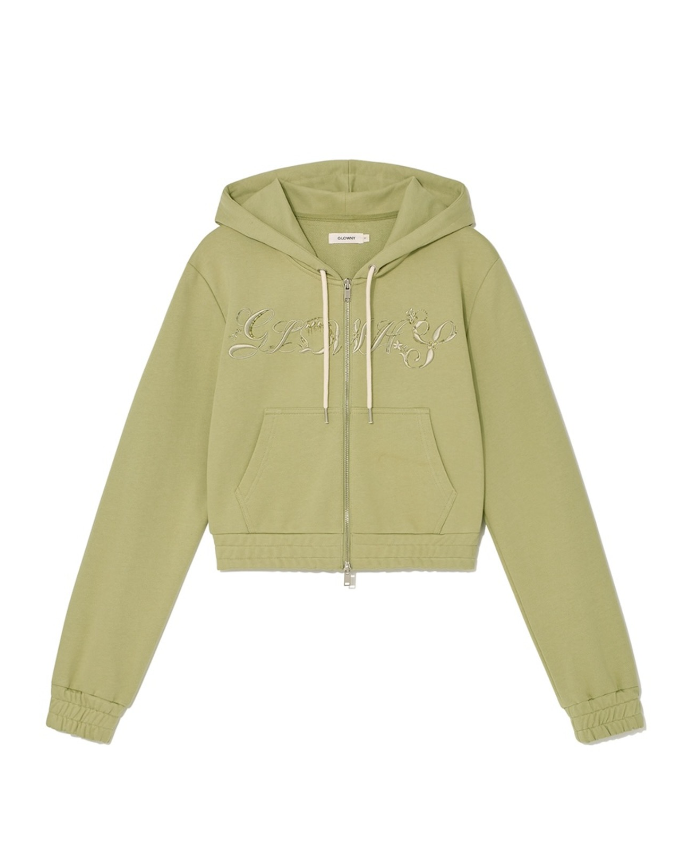 GLOWNY BONNIE CROP ZIP UP (MATCHA GREEN)