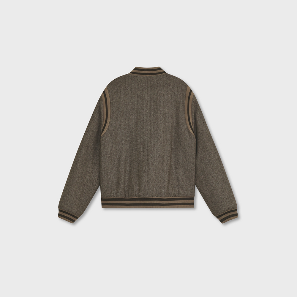 
                  
                    OIC Classic Herringbone Varsity Jacket BROWN
                  
                