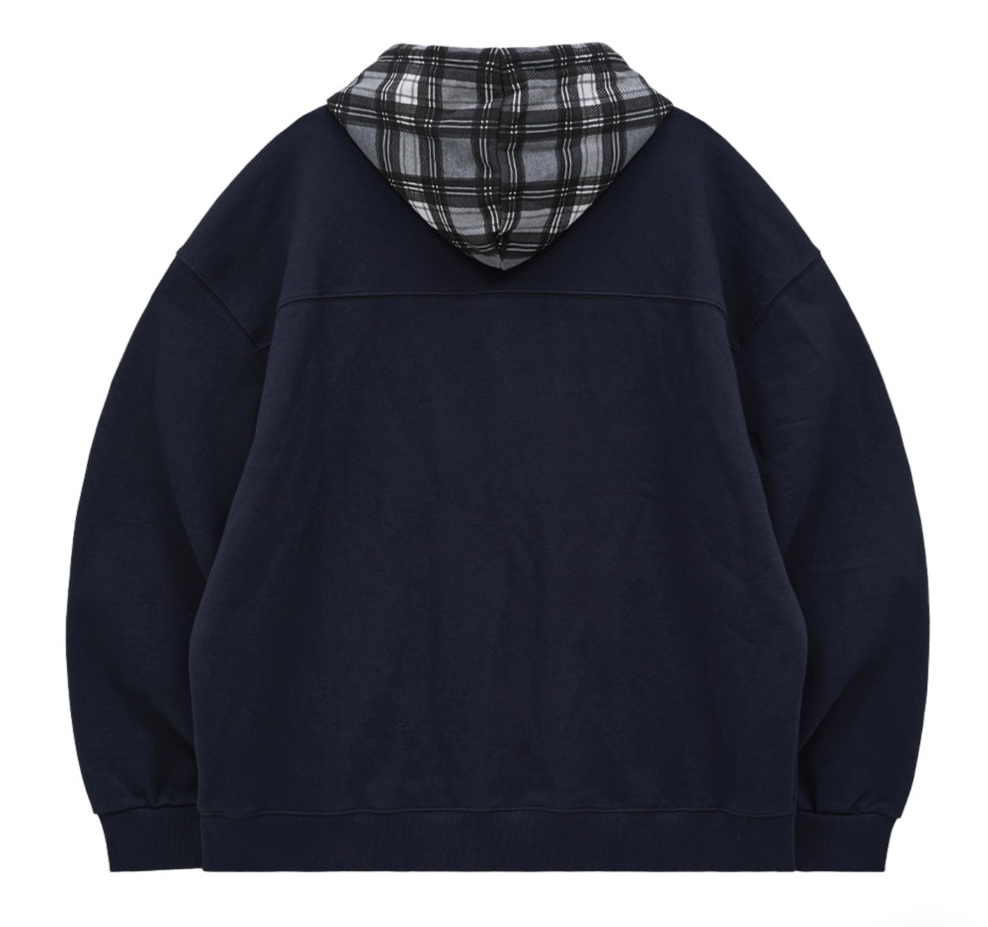 WAIKEI 89 Logo Check Hoodie Navy