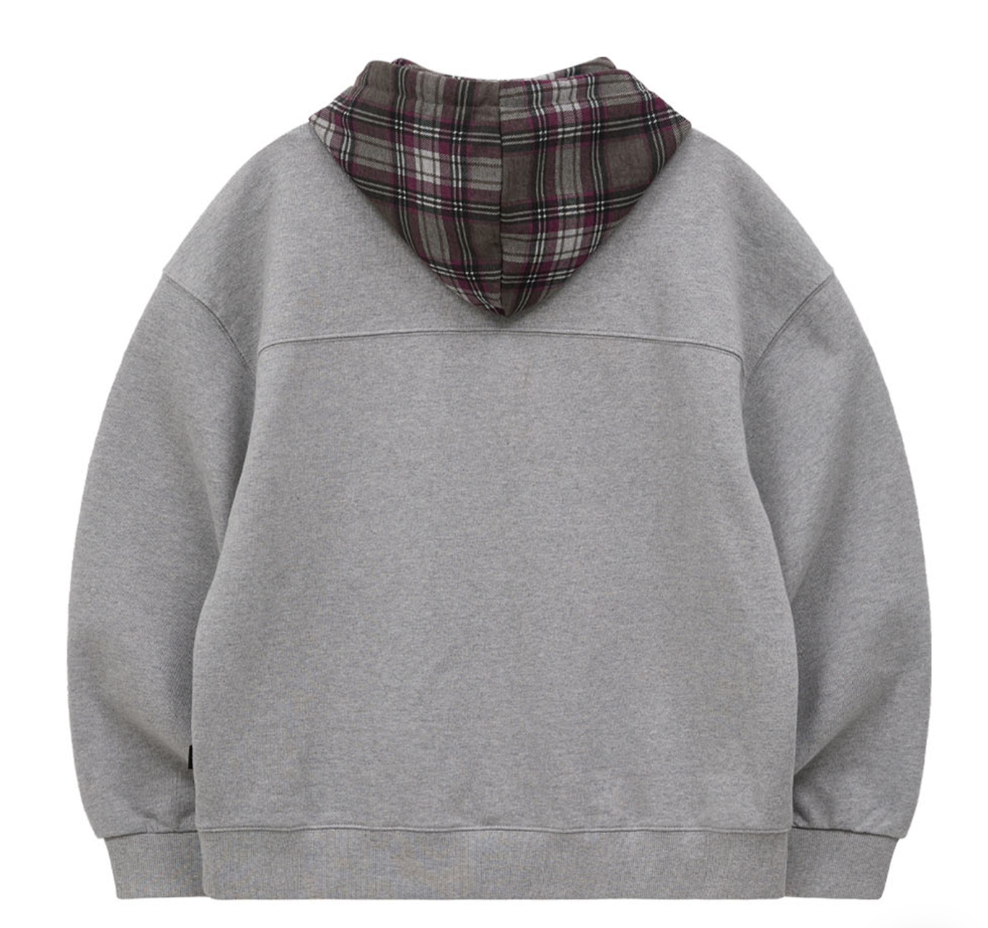 WAIKEI 89 Logo Check Hoodie Gray