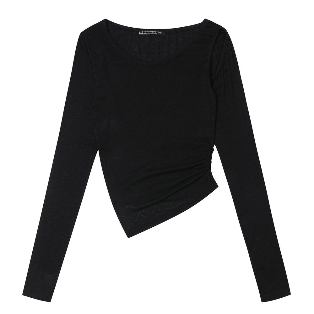 
                  
                    BOHEMSEO  SLEEVE HOLE SHIRRING TOP, BLACK
                  
                