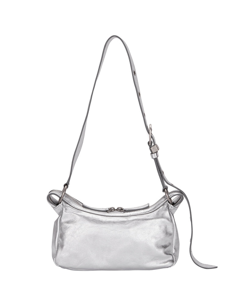 
                  
                    MARGESHERWOOD OUTPOCKET HOBO MINI_metallic silver foiled plain
                  
                