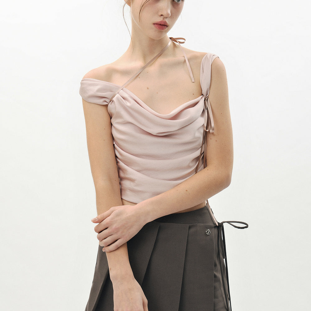 
                      
                        PAIN OR PLEASURE DEW COWL SATIN TOP PINK
                      
                    