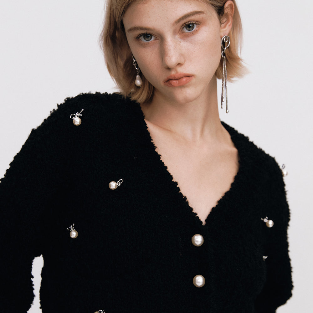 
                  
                    NOIRNINE Pearl Beading Cardigan BLACK
                  
                