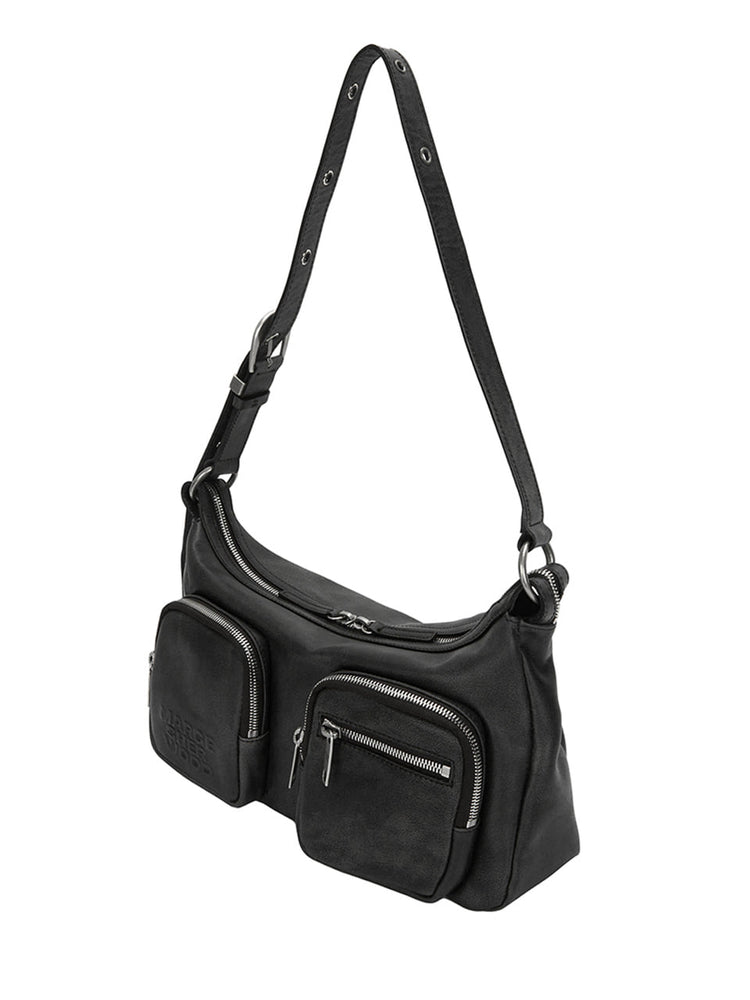 MARGESHERWOOD OUTPOCKET HOBO_washed black two-tone brushed