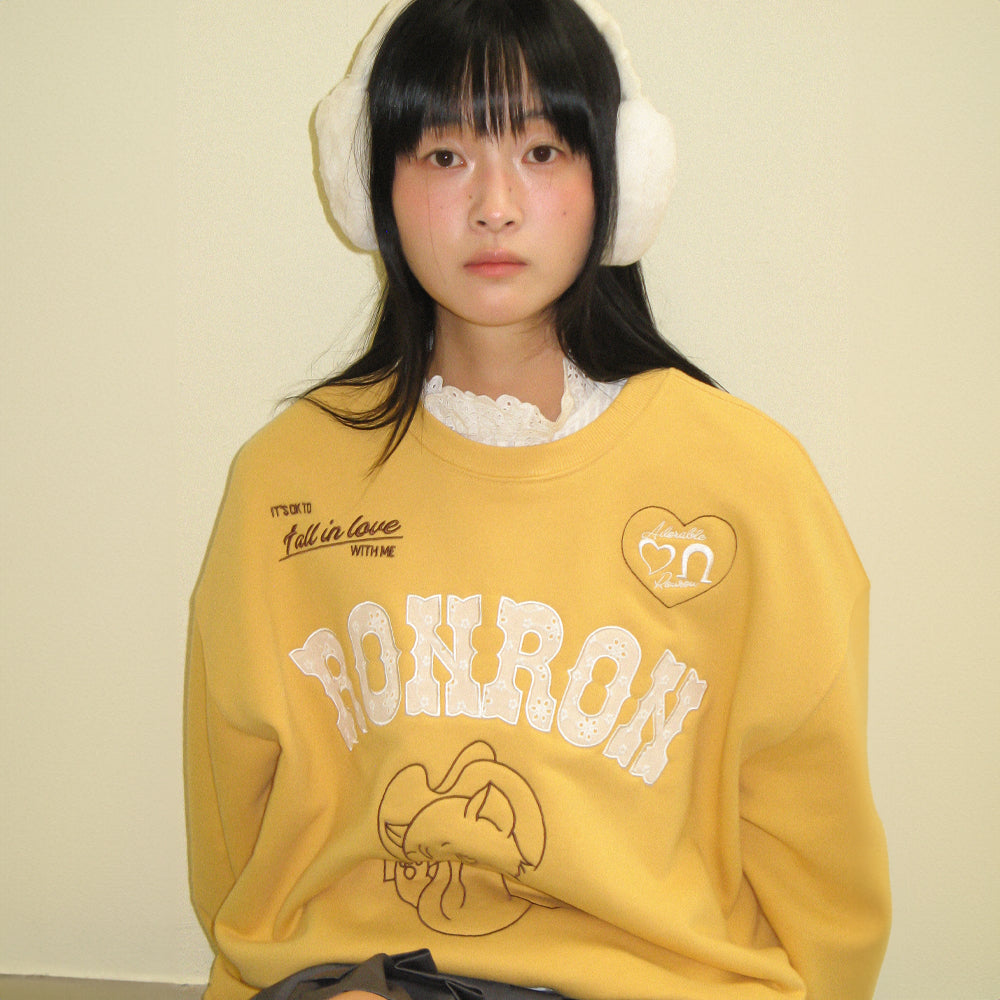 
                  
                    RONRON WESTERN CAT LACE PATCH SWEATSHIRT MUSTARD
                  
                