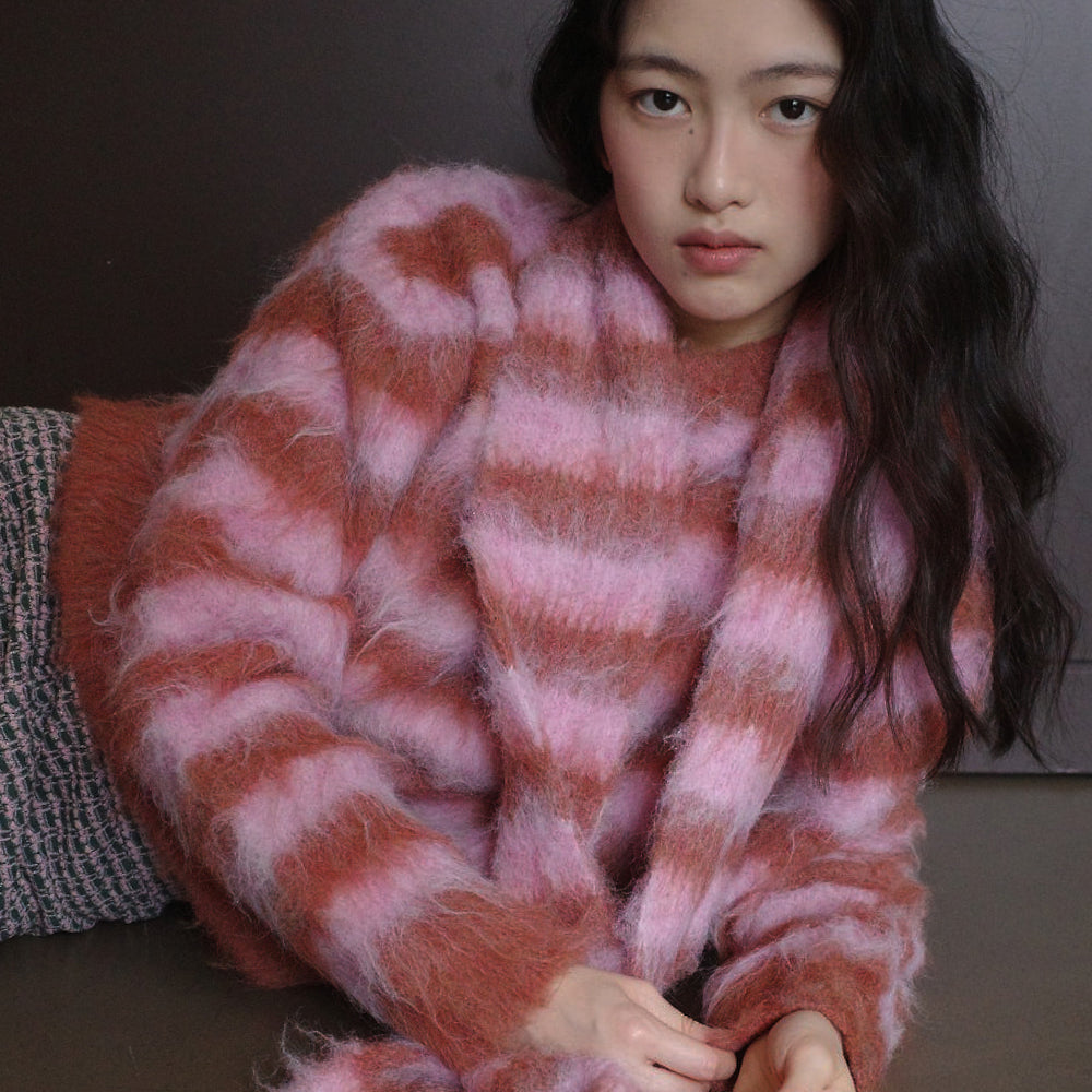 
                  
                    ROCKFISH STRIPE SHAGGY KNIT PULLOVER
                  
                