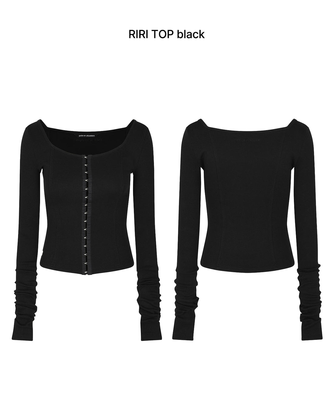 PAIN OR PLEASURE RIRI TOP BLACK