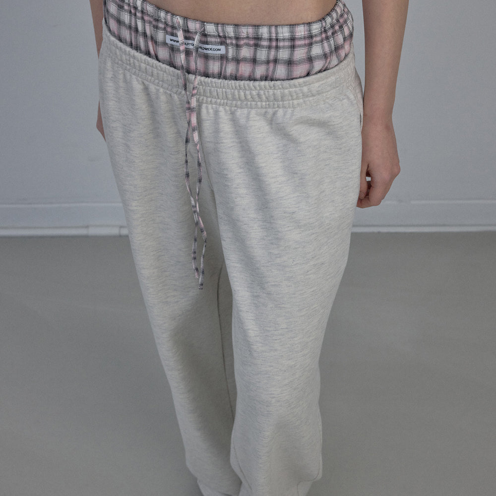 SCULPTOR Boxer Layered Sweatpants Oatmeal