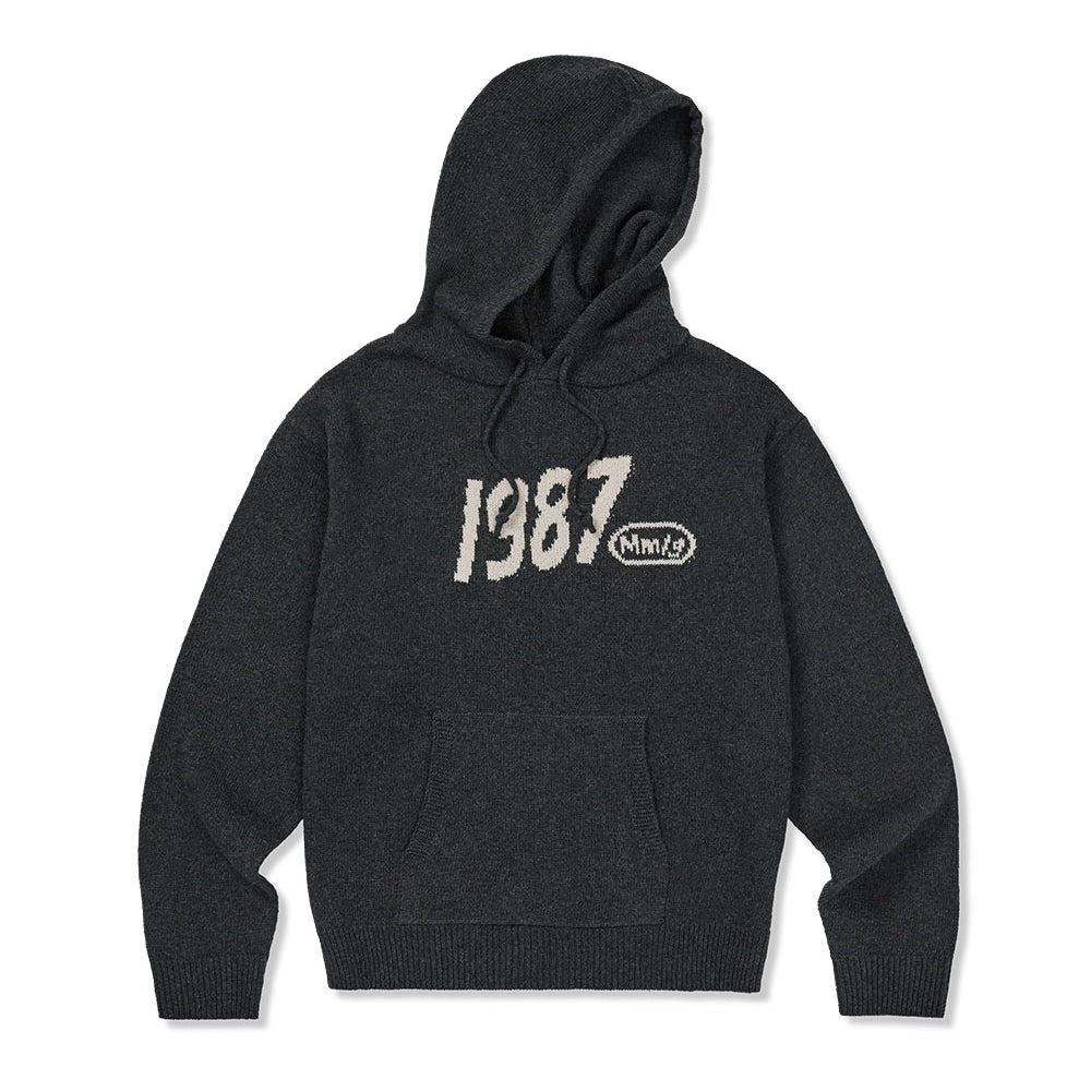 MMLG WAVY LOGO HOOD KNIT (GREY)