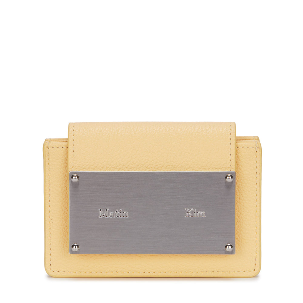 MATIN KIM ACCORDION WALLET IN LIGHT YELLOW