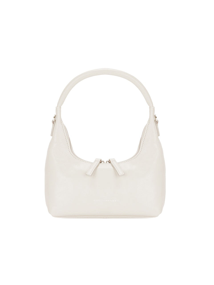 MARGESHERWOOD HOBO MINI+STRAP_cream glossy plain