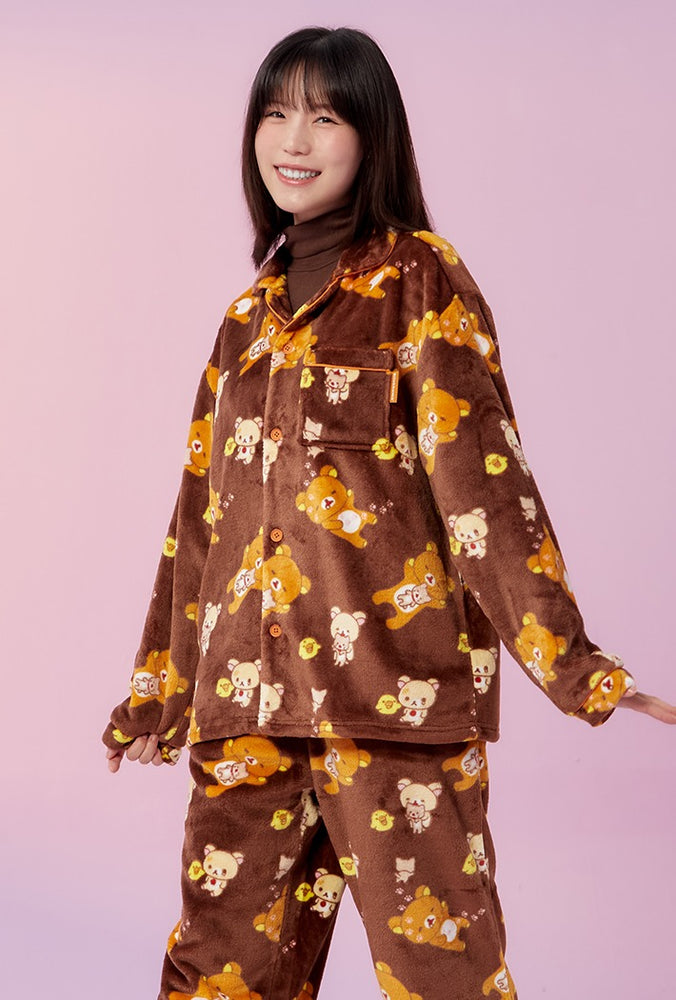 SPAO x Rilakkuma Sleeping Pajamas BROWN