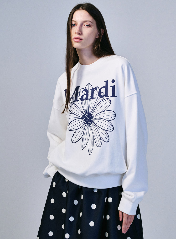 MARDI SWEATSHIRT FLOWERMARDI_WHITE NAVY