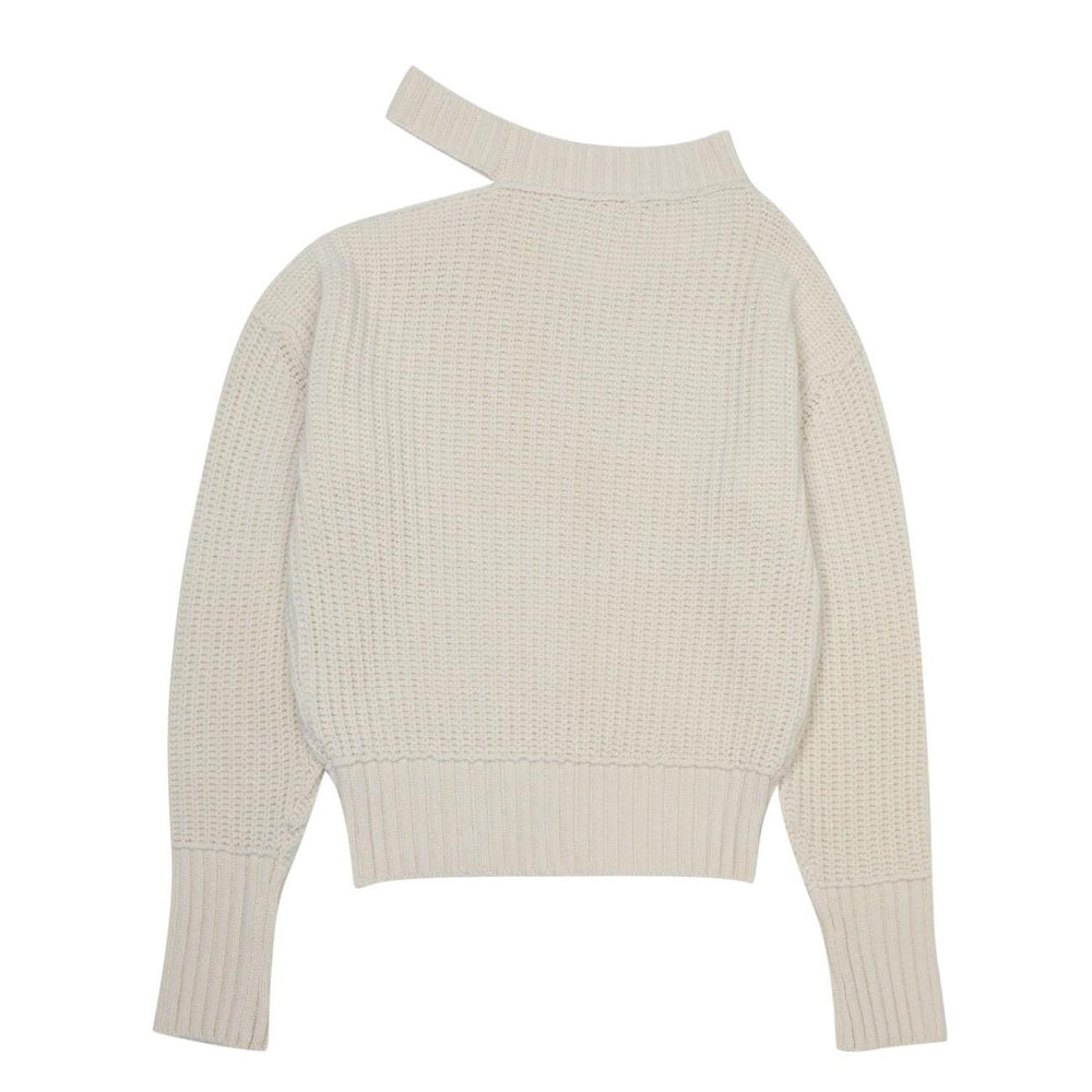 
                  
                    BOHEMSEO NECK CUT-OUT LOOSE FIT KNIT, CREAM
                  
                