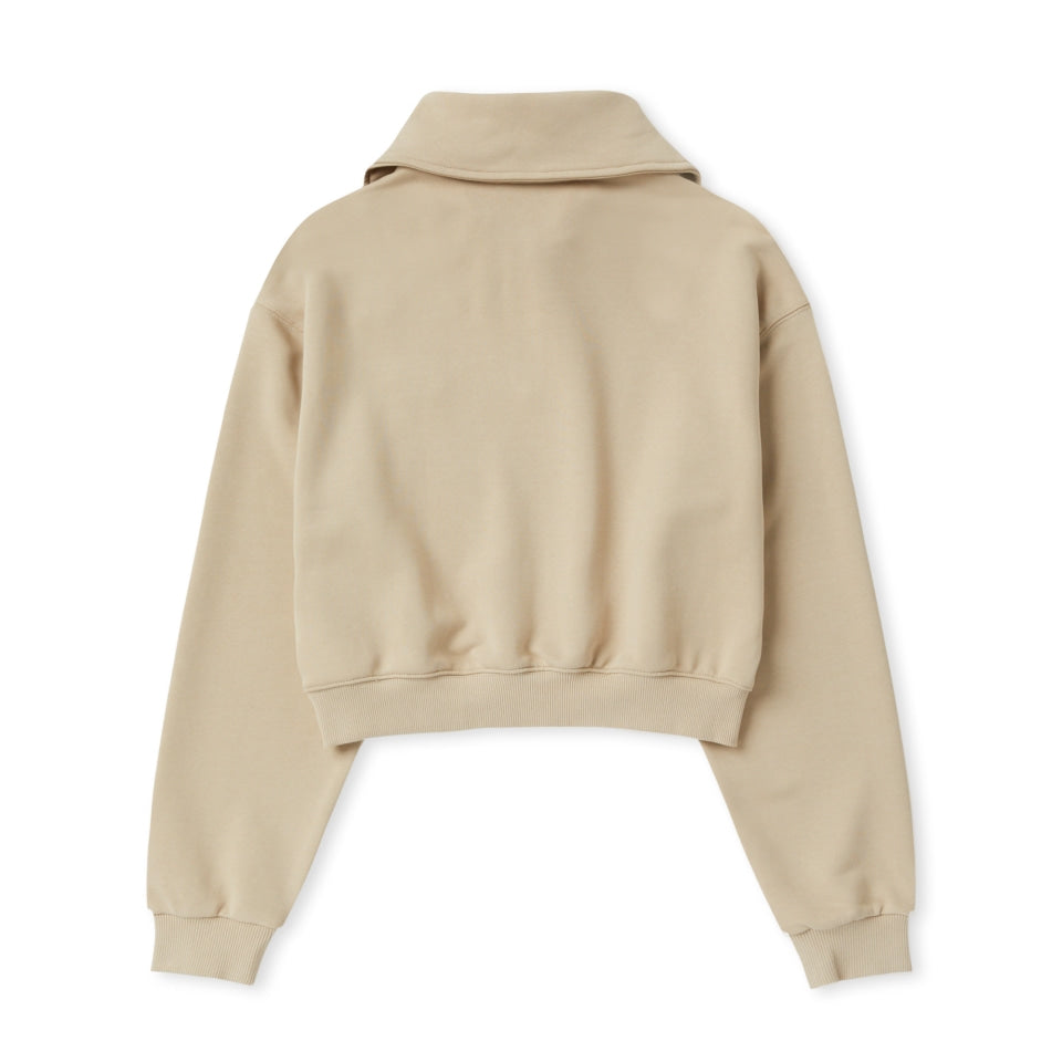 NERDY Souffle Crop Sweatshirt Light Beige