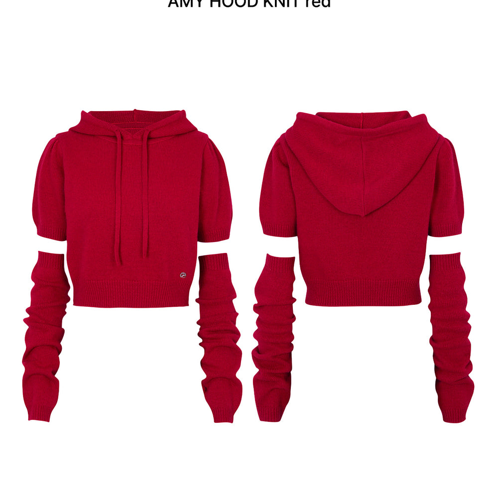 
                      
                        PAIN OR PLEASURE AMY HOODIE KNIT RED
                      
                    