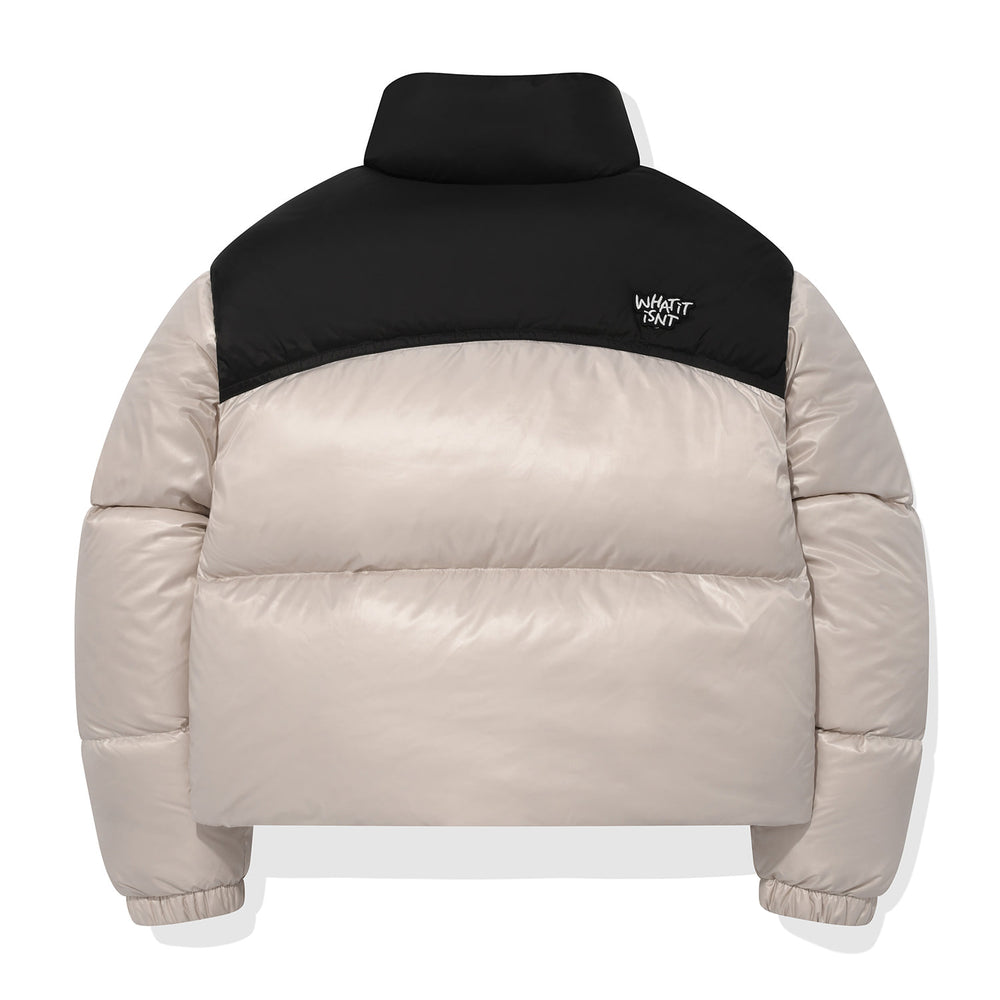 
                  
                    Color Block Down Short Puffer Beige
                  
                