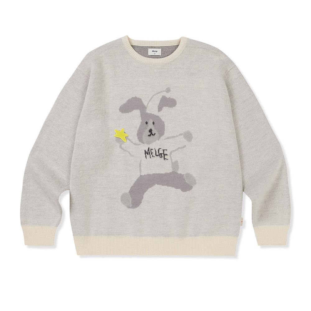 MMLG HOLIDAY MELGE KNIT (IVORY)