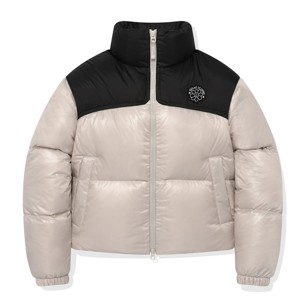 
                  
                    Color Block Down Short Puffer Beige
                  
                