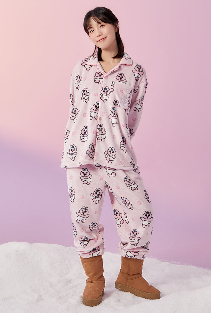 SPAO x OPPANCHU Sleeping Pajamas CREAM PINK