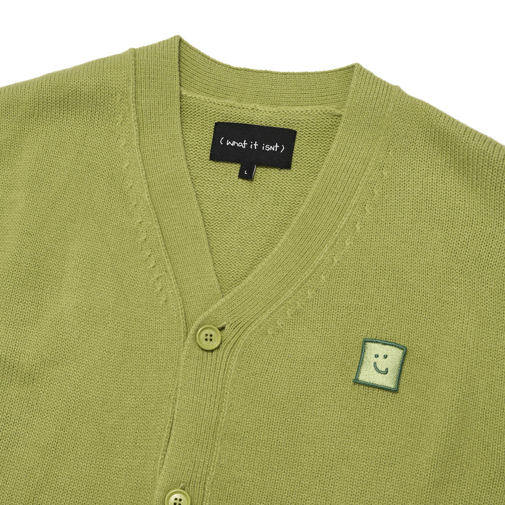 
                  
                    Wool V-neck Cardigan Green
                  
                